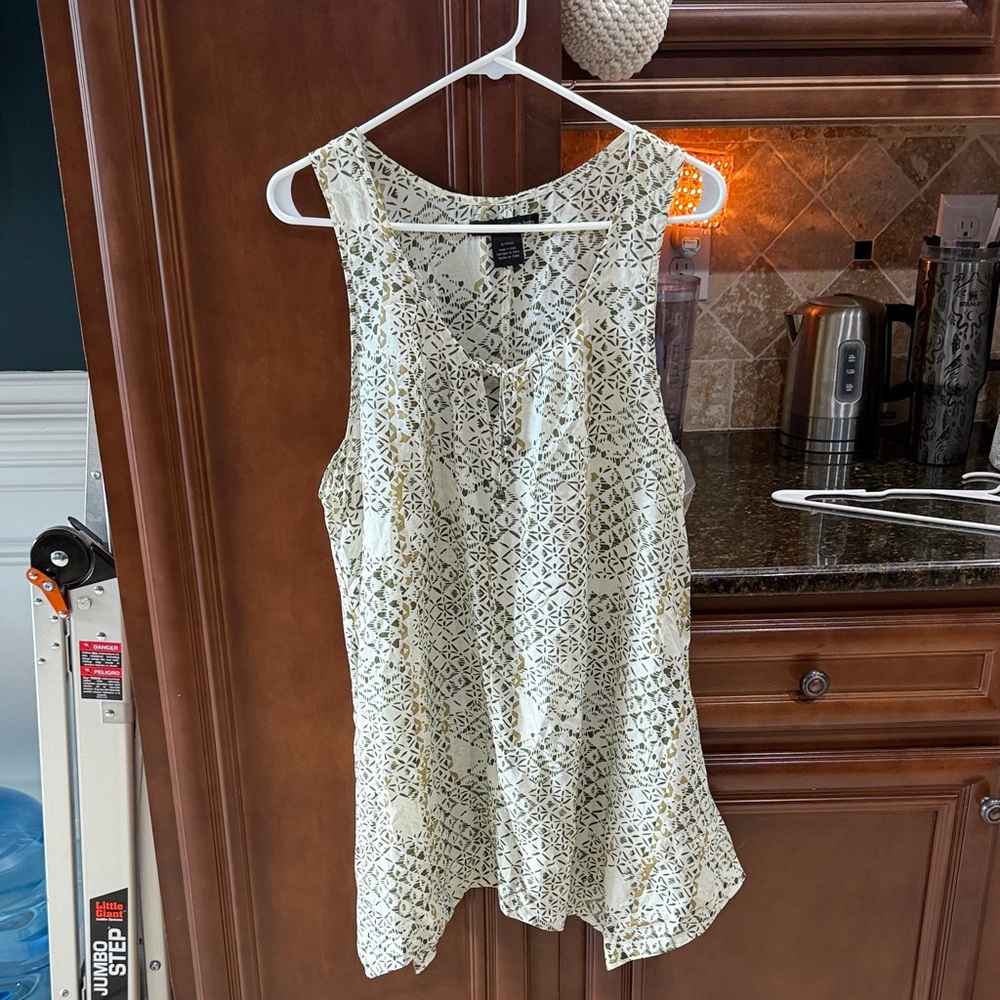 Calvin Klein Jeans Cream Patterned Blouse XL